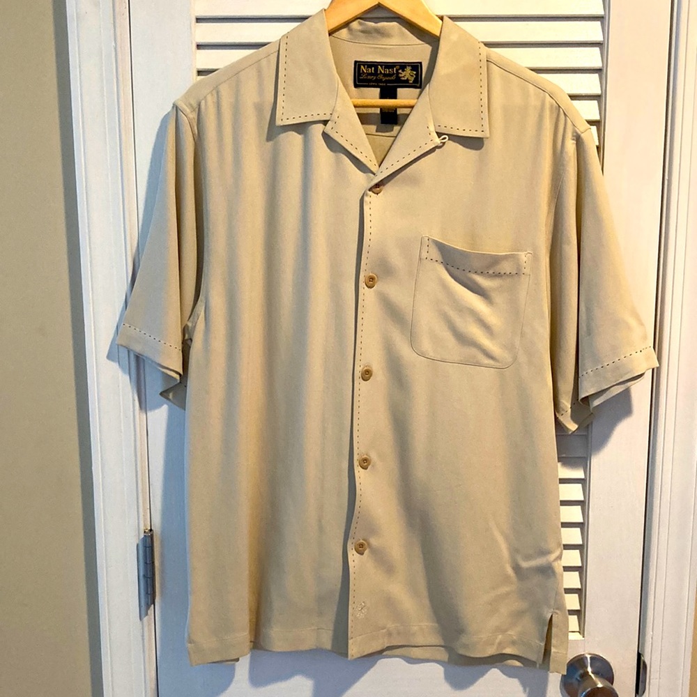 Nat Nast Button Up 100% Silk - Men’s Small EUC